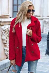 lvy Lane Full Size Lapel Collar Sherpa Coat Trandify deal