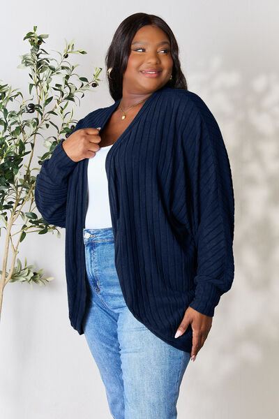 Basic Bae Full Size Ribbed Cocoon Cardigan Trandify deal