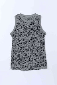 Printed Round Neck Tank - Trandify Deal