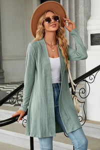 Open Front Long Sleeve Cardigan Trandify deal