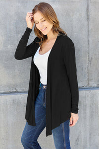 Basic Bae Full Size Open Front Long Sleeve Cardigan Trandify deal