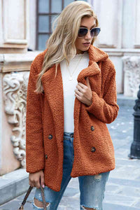 lvy Lane Full Size Lapel Collar Sherpa Coat Trandify deal