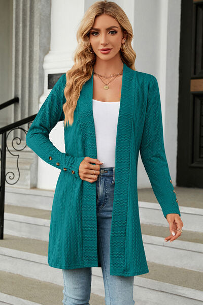 Open Front Long Sleeve Cardigan Trandify deal