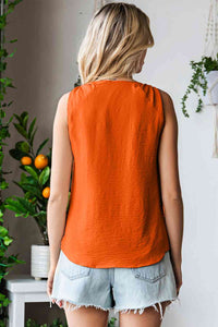 Knot Detail V-Neck Tank - Trandify Deal