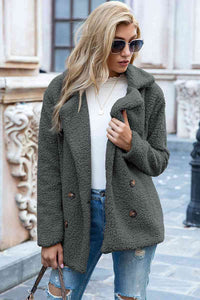 lvy Lane Full Size Lapel Collar Sherpa Coat Trandify deal