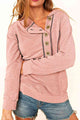 Buttoned Long Sleeve Hoodie Trandify deal