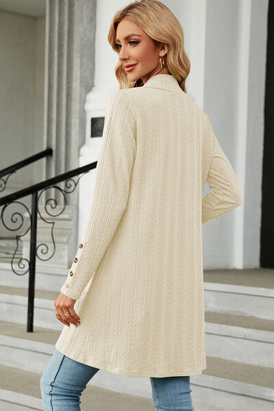 Open Front Long Sleeve Cardigan Trandify deal