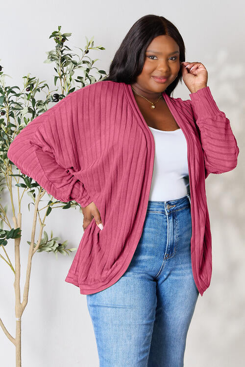 Basic Bae Full Size Ribbed Cocoon Cardigan Trandify deal