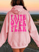 FAITH OVER FEAR Dropped Shoulder Hoodie Trandify deal