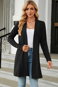 Open Front Long Sleeve Cardigan Trandify deal