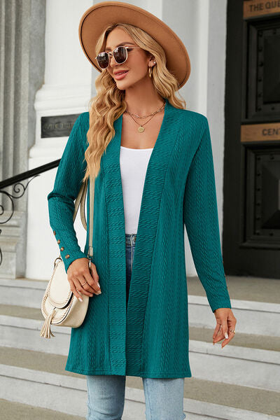 Open Front Long Sleeve Cardigan Trandify deal
