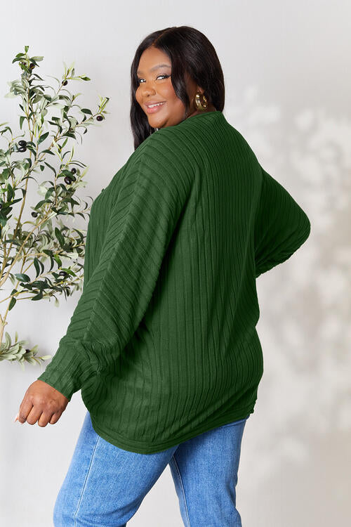 Basic Bae Full Size Ribbed Cocoon Cardigan Trandify deal