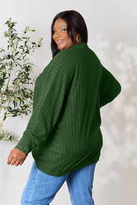 Basic Bae Full Size Ribbed Cocoon Cardigan Trandify deal