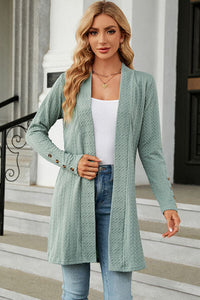 Open Front Long Sleeve Cardigan Trandify deal