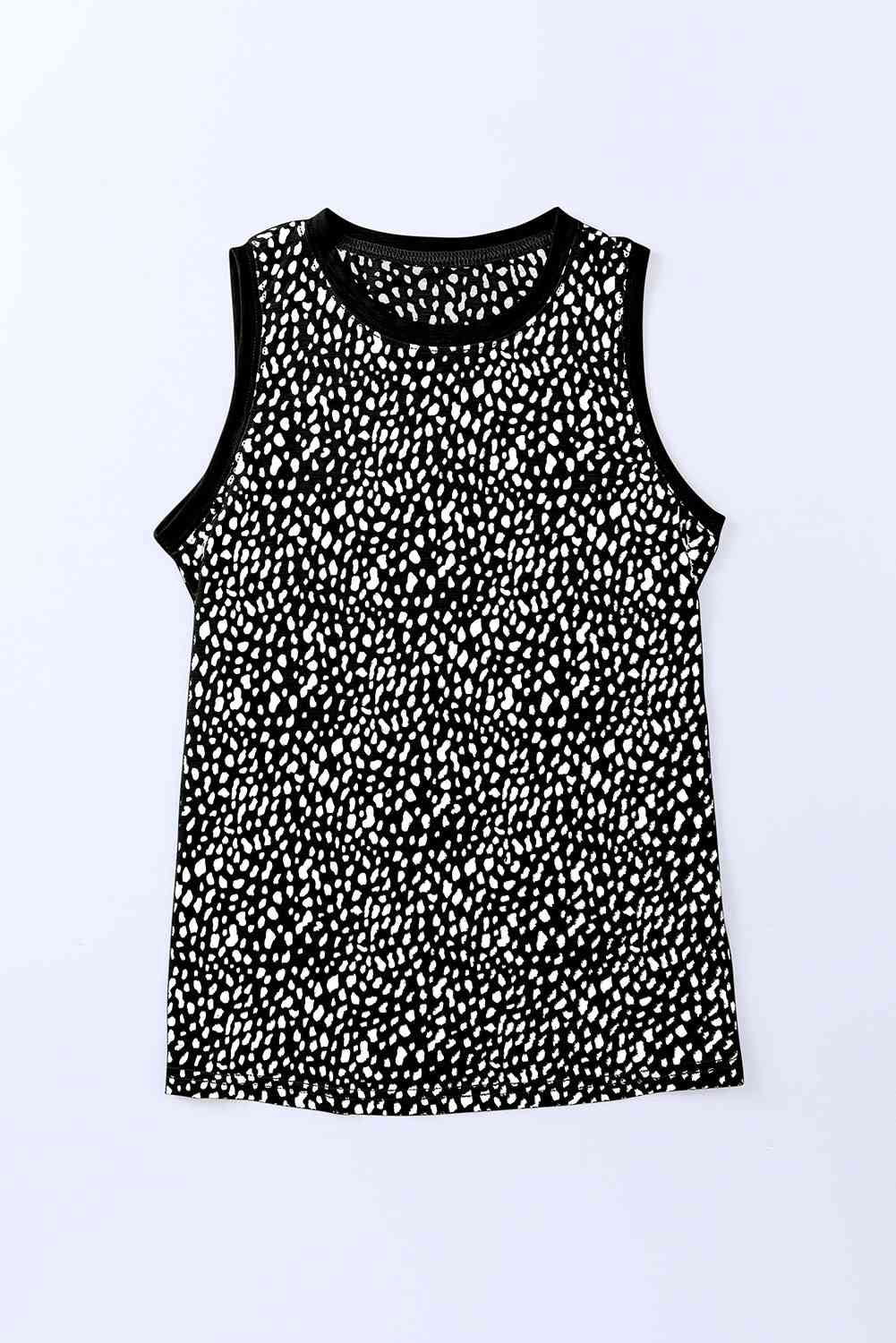 Printed Round Neck Tank - Trandify Deal