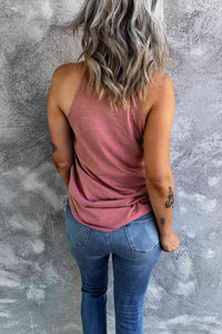 Curved Hem Grecian Tank Top - Trandify Deal