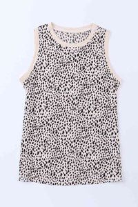 Printed Round Neck Tank - Trandify Deal