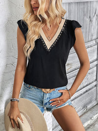 Perfee Ruffled V-Neck Tank Trandify deal