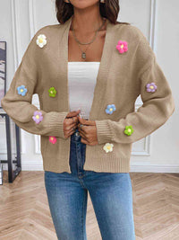 Floral Long Sleeve Open Front Cardigan Trandify deal