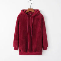 Full Size Quarter-Zip Drawstring Teddy Hoodie Trandify deal