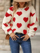 Fuzzy Heart Dropped Shoulder Sweatshirt Trandify deal