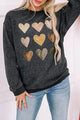 Heart Round Neck Dropped Shoulder Sweatshirt - Trandify Deal