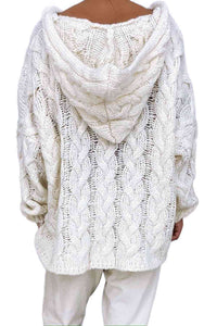 Cable-Knit Hooded Sweater Trandify deal