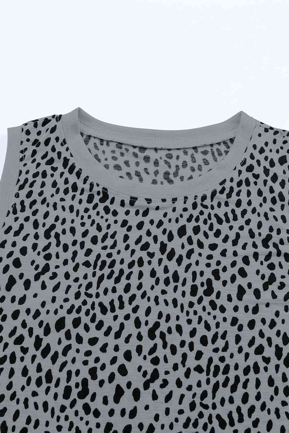 Printed Round Neck Tank - Trandify Deal