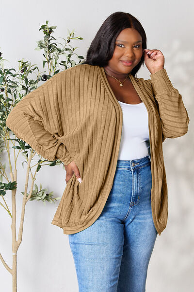 Basic Bae Full Size Ribbed Cocoon Cardigan Trandify deal