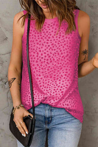 Printed Round Neck Tank - Trandify Deal