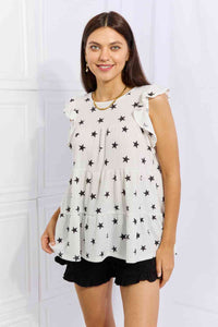 Heimish Shine Bright Full Size Butterfly Sleeve Star Print Top Trandify deal