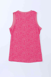 Printed Round Neck Tank - Trandify Deal