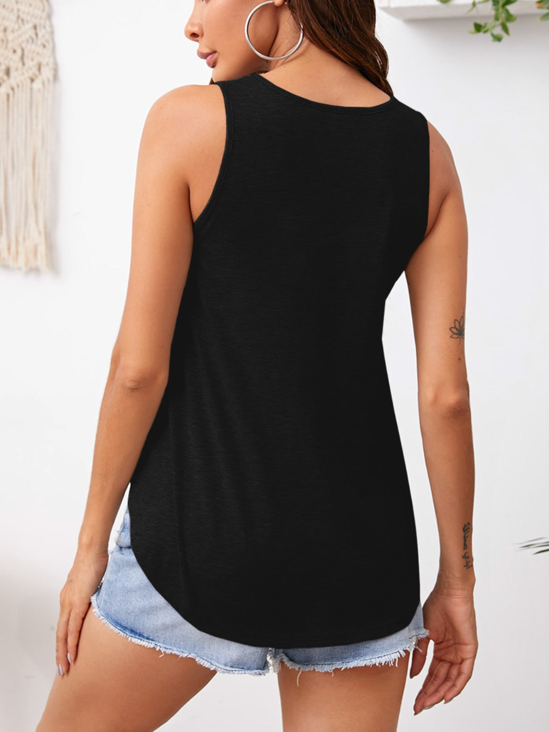 V-Neck Wide Strap Tank Trandify deal