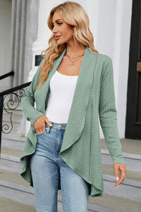 Open Front Long Sleeve Cardigan Trandify deal