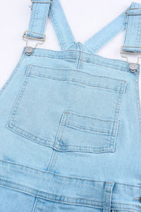 Distressed Denim Overalls with Pockets Trandify deal