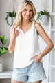 Knot Detail V-Neck Tank - Trandify Deal