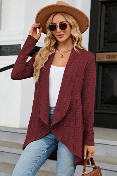 Open Front Long Sleeve Cardigan Trandify deal