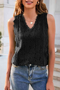 Lace V-Neck Tank Trandify deal