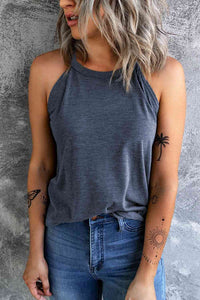 Curved Hem Grecian Tank Top - Trandify Deal