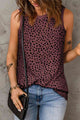 Printed Round Neck Tank - Trandify Deal