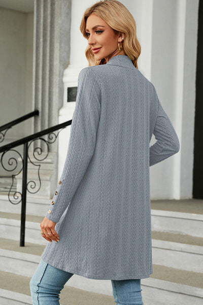 Open Front Long Sleeve Cardigan Trandify deal