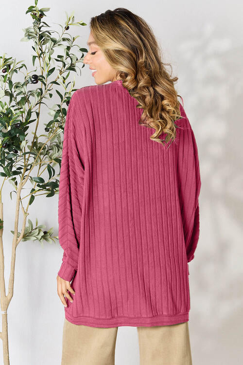Basic Bae Full Size Ribbed Cocoon Cardigan Trandify deal