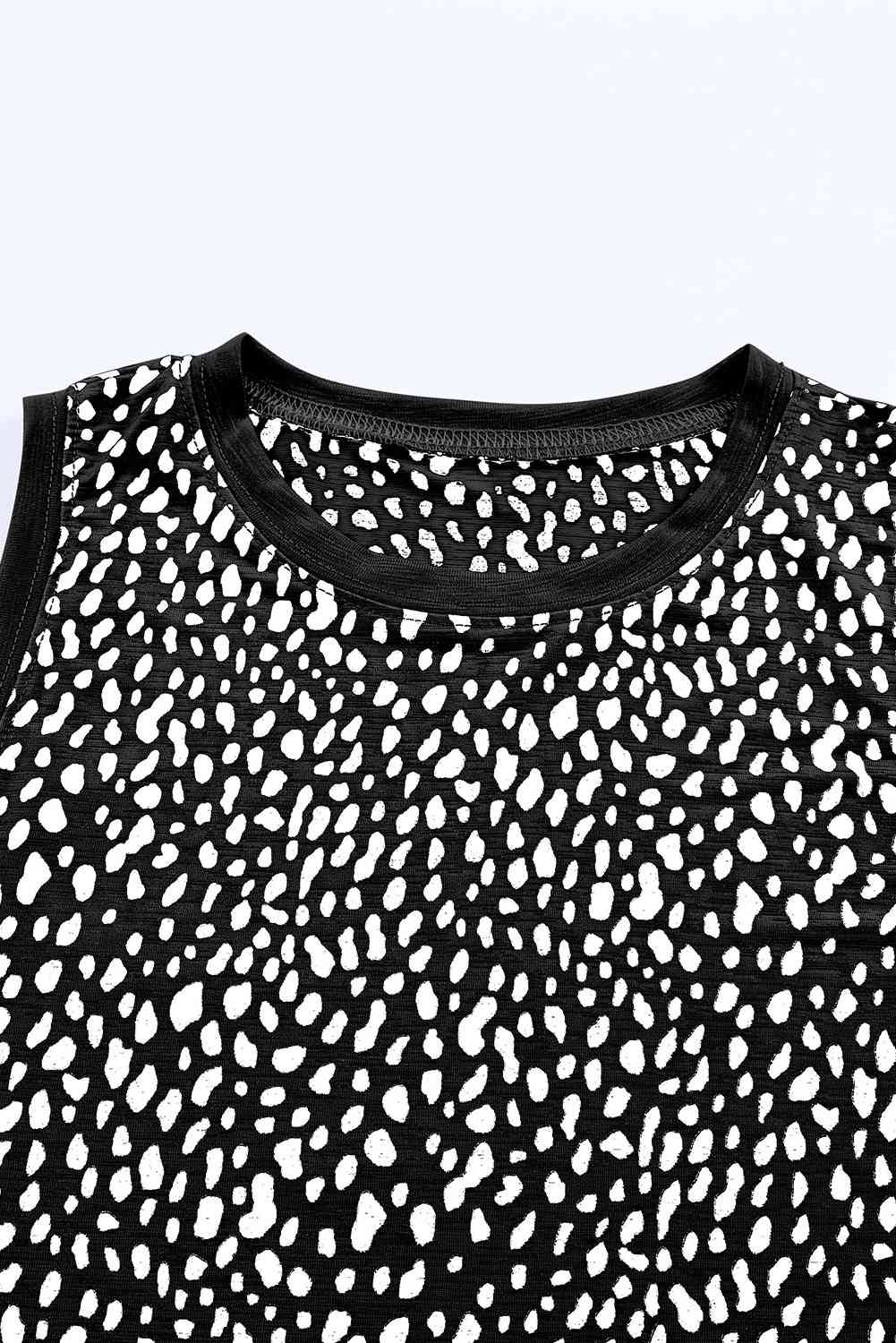Printed Round Neck Tank - Trandify Deal