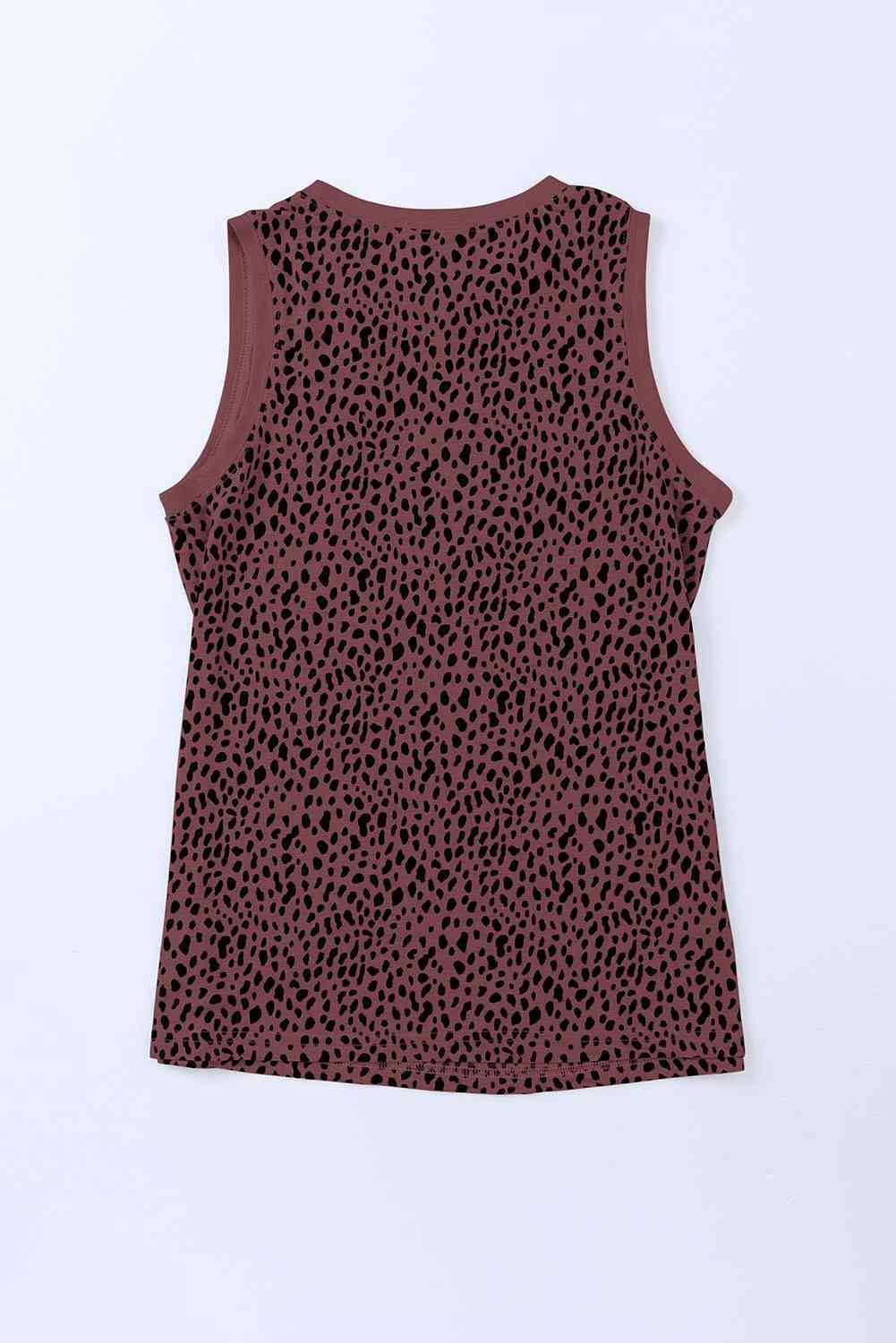 Printed Round Neck Tank - Trandify Deal
