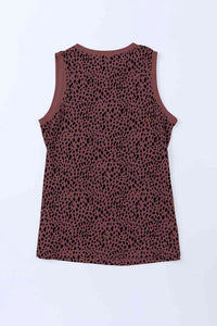 Printed Round Neck Tank - Trandify Deal