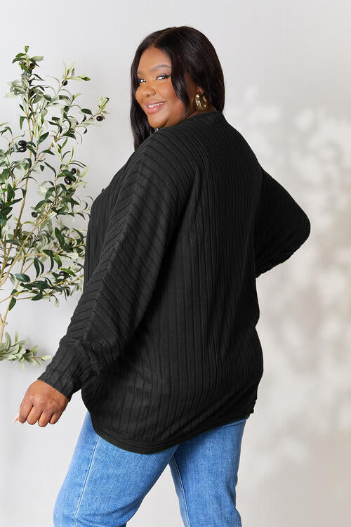 Basic Bae Full Size Ribbed Cocoon Cardigan Trandify deal