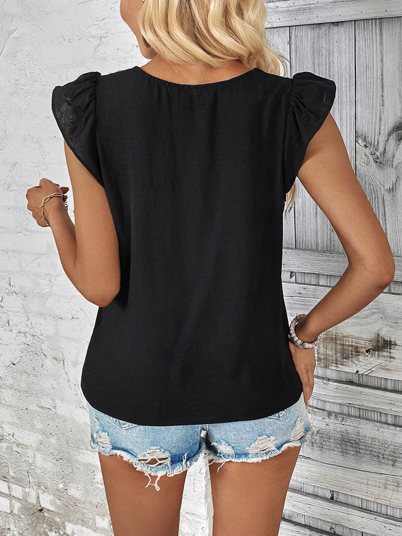 Perfee Ruffled V-Neck Tank Trandify deal