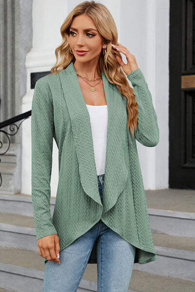 Open Front Long Sleeve Cardigan Trandify deal