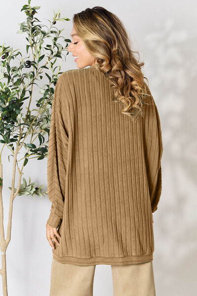 Basic Bae Full Size Ribbed Cocoon Cardigan Trandify deal