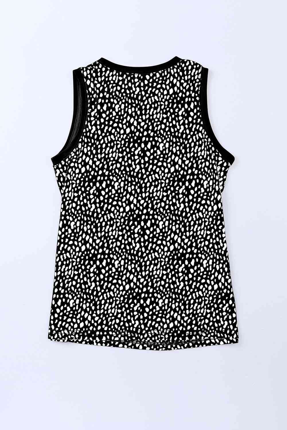 Printed Round Neck Tank - Trandify Deal